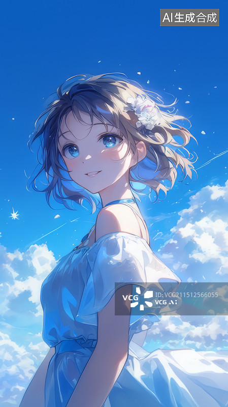 【AI数字艺术】二次元人物梦幻唯美壁纸图片素材