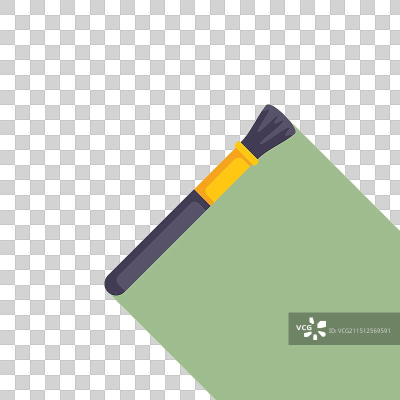 绿色背景上使用化妆刷图片素材