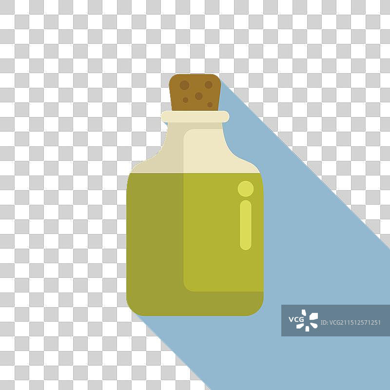 装有绿色液体的带软木塞盖的玻璃瓶图片素材