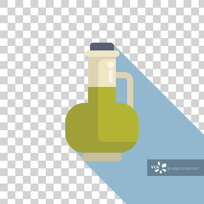 装有鲜榨特级橄榄油的油壶图片素材