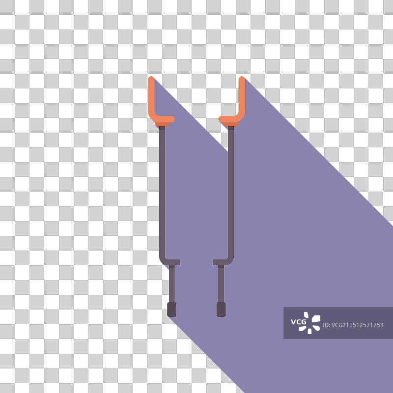 一对现代北欧健走杖图片素材