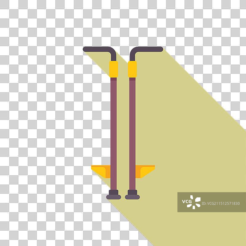 一双长长的跳跃高跷图片素材