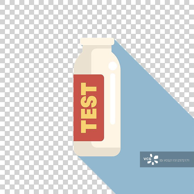 带有测试标签并投下长阴影的玻璃罐图片素材