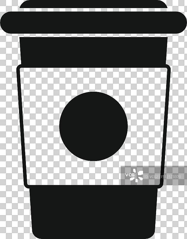 黑白一次性圆形咖啡杯图片素材