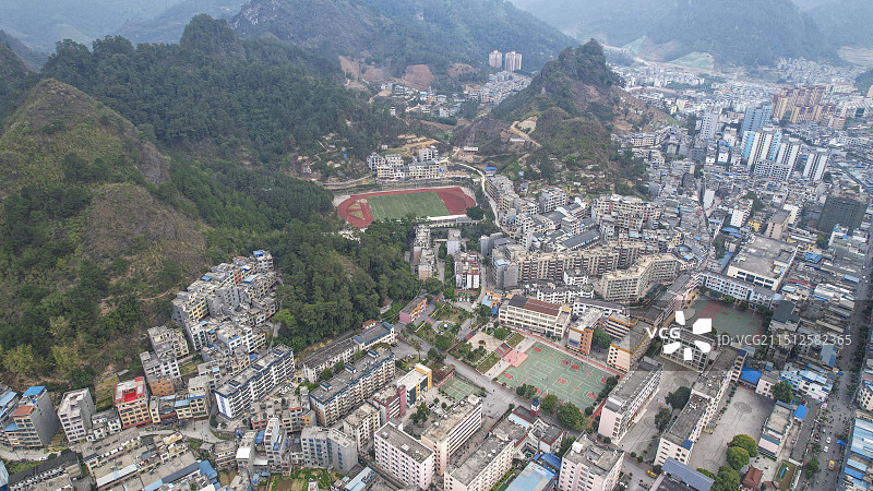 广西河池市巴马瑶族自治县航拍图片素材
