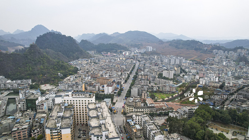 广西河池市巴马瑶族自治县航拍图片素材