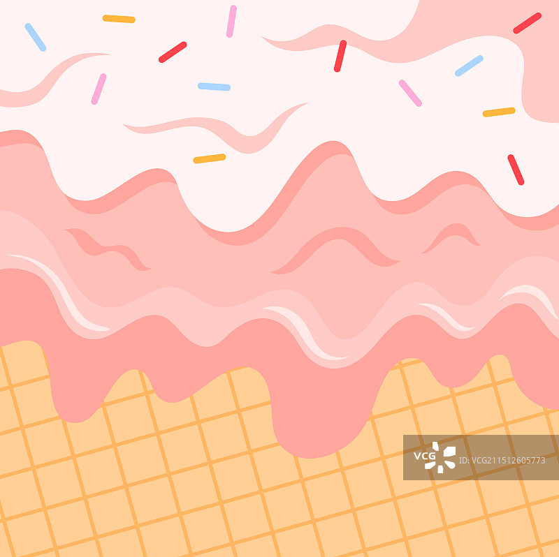 粉色冰淇淋的流动分层图片素材