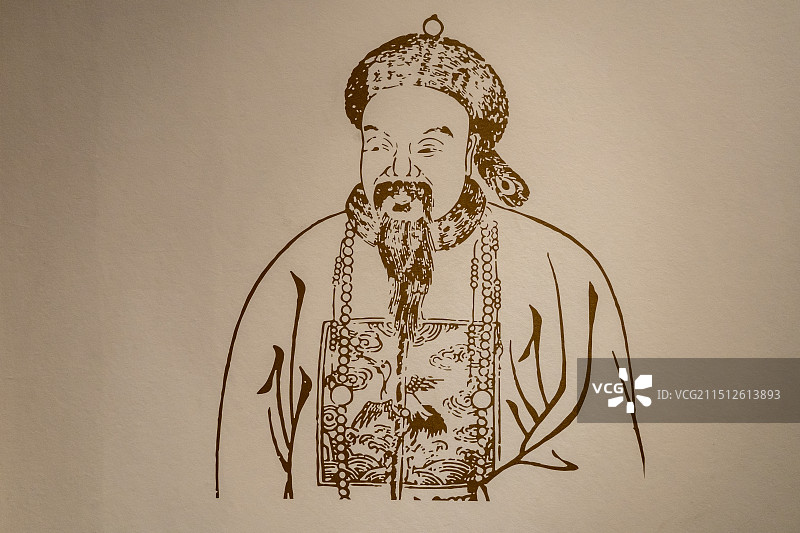 山东省济宁市博物馆（新馆）“济宁千秋”展：林则徐，晚号俟村老人，中国清代爱国政治家、思想家、诗人图片素材