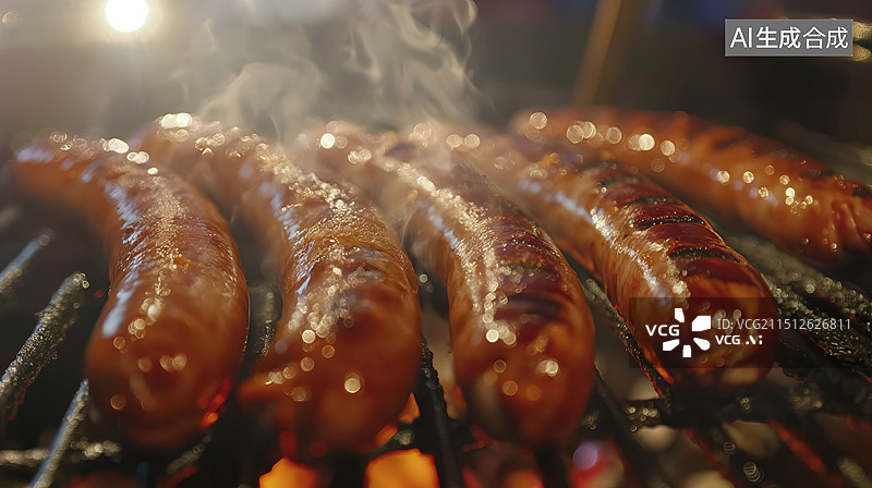 【AI数字艺术】餐饮烧烤烤肠图片素材