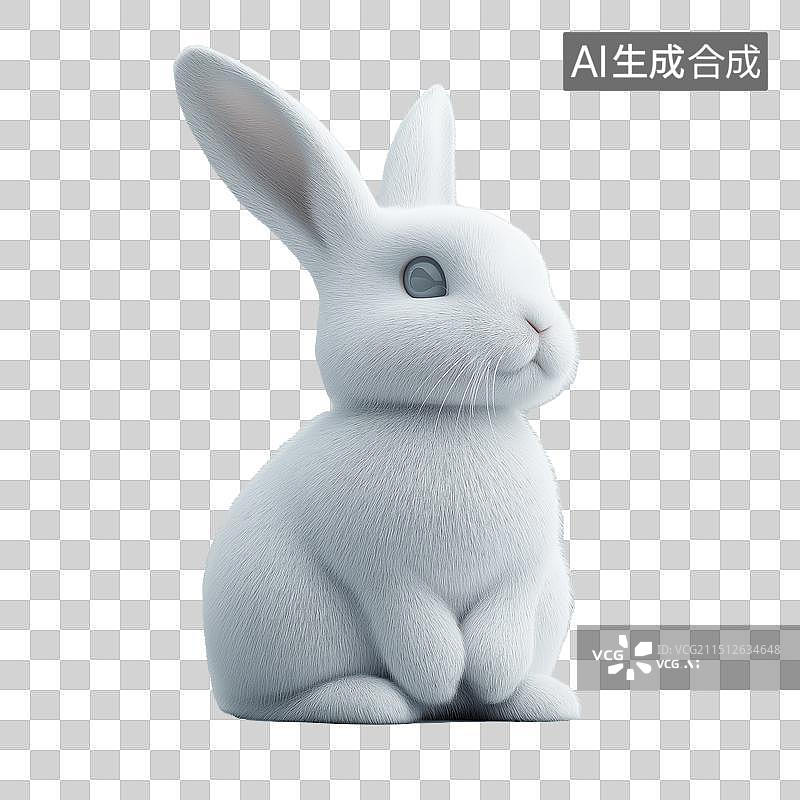 【AI数字艺术】小白兔元素图片素材