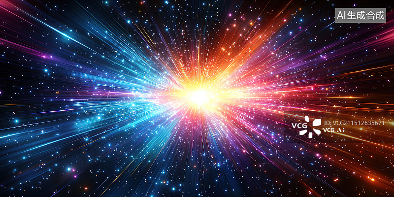 【AI数字艺术】发光特效光感艺术背景图片素材