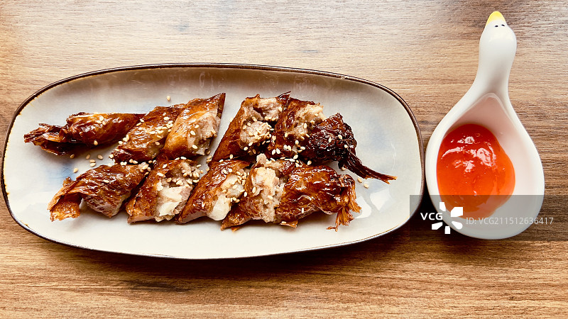 福建美食五香卷，油炸食品，外焦里嫩，闽南图片素材