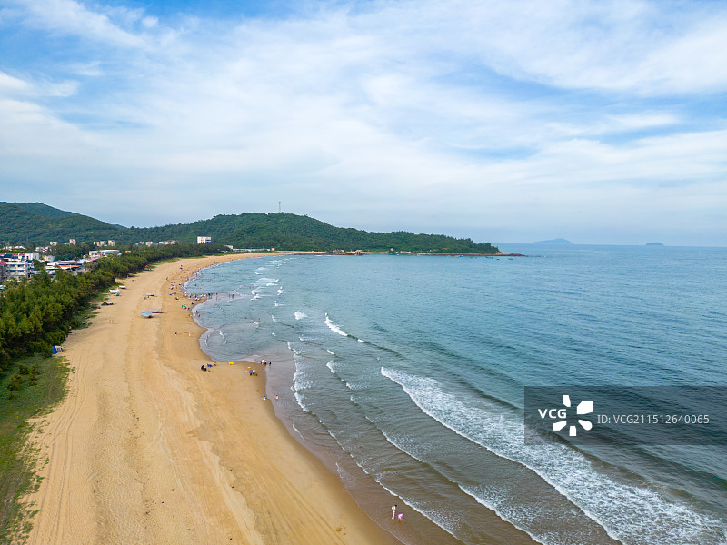 广东省阳江市海陵岛东岛航拍海滩风光图片素材