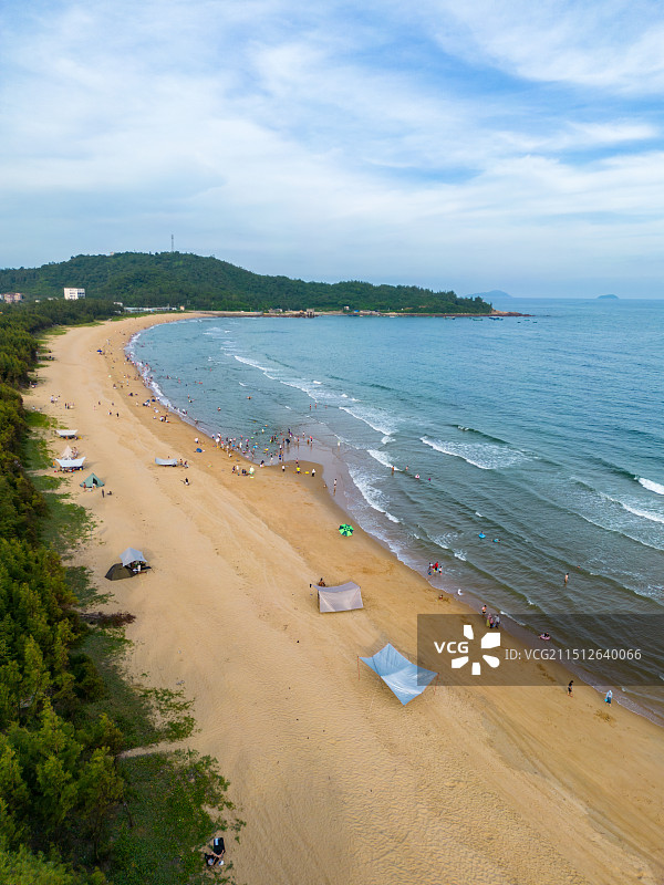 广东省阳江市海陵岛东岛航拍海滩风光图片素材