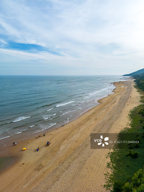 广东省阳江市海陵岛东岛航拍海滩风光图片素材