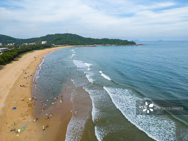 广东省阳江市海陵岛东岛航拍海滩风光图片素材
