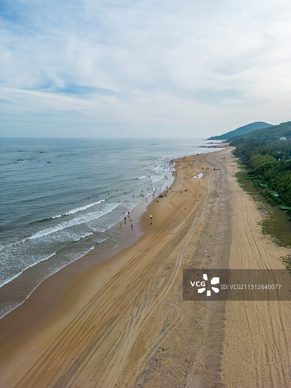 广东省阳江市海陵岛东岛航拍海滩风光图片素材