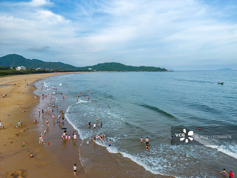 广东省阳江市海陵岛东岛航拍海滩风光图片素材
