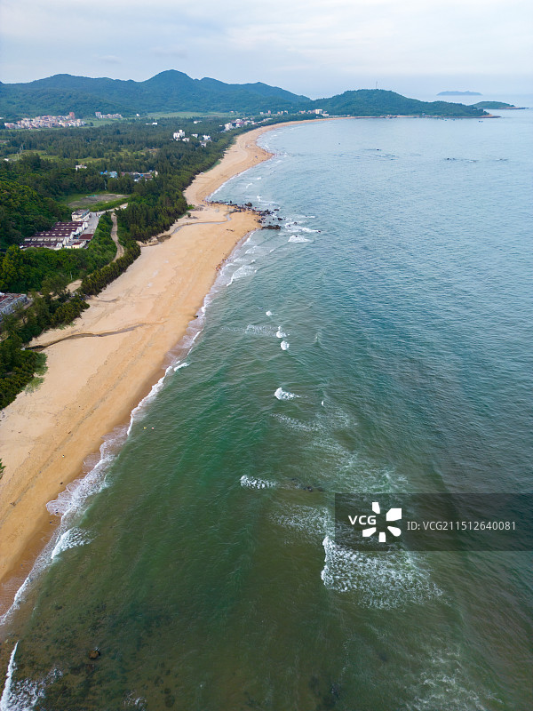 广东省阳江市海陵岛东岛航拍海滩风光图片素材