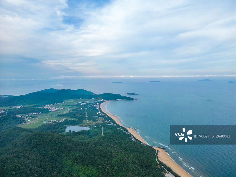 广东省阳江市海陵岛东岛航拍海滩风光图片素材
