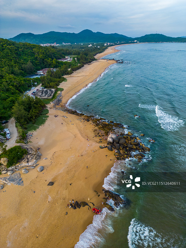 广东省阳江市海陵岛东岛乌龟石海滩风光图片素材