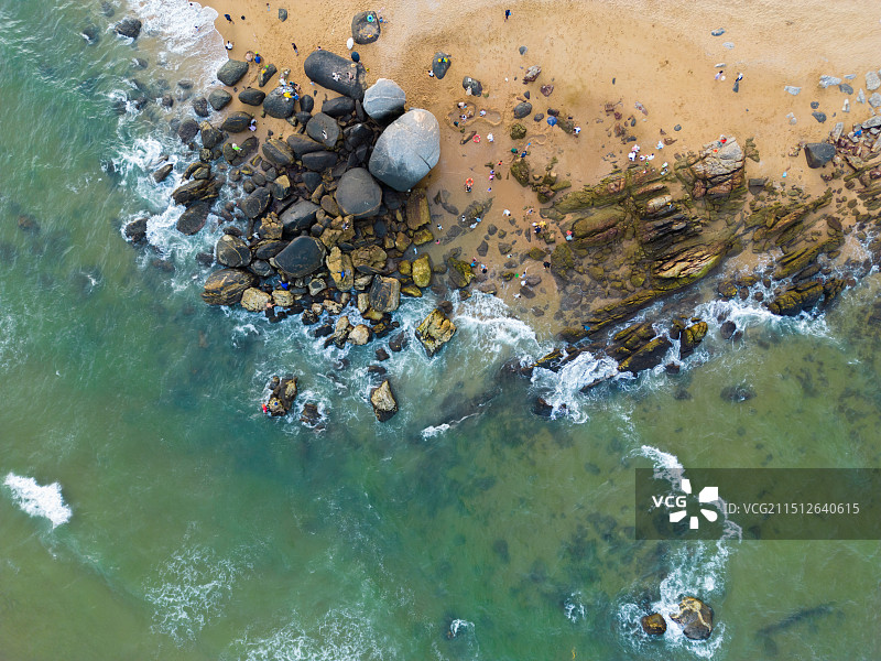 广东省阳江市海陵岛东岛乌龟石海滩风光图片素材