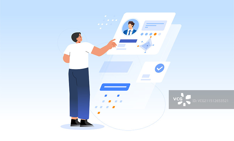 求职人士在看档案图片素材