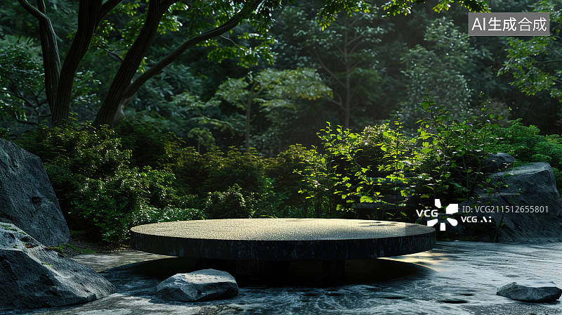 【AI数字艺术】森系 电商展台图片素材