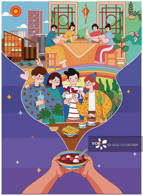 父亲和孩子们在公园里玩图片素材