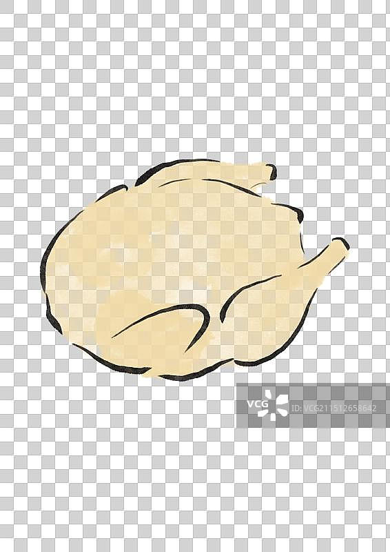 国潮风吉林美食插画元素-参鸡汤图片素材