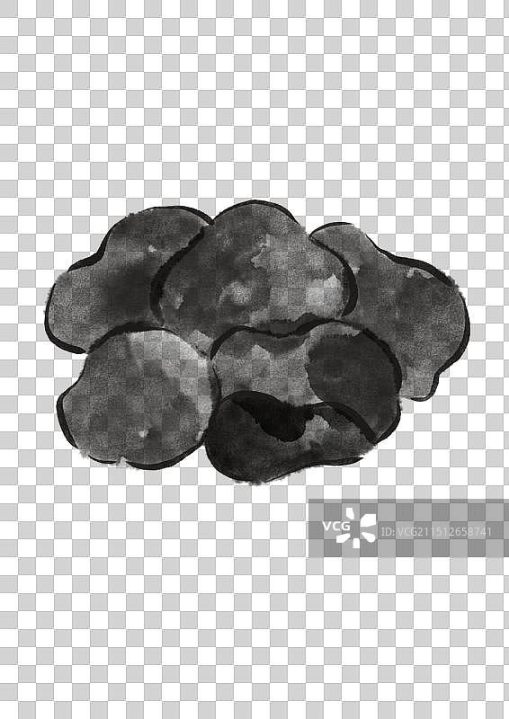 国潮风吉林美食插画元素-黑木耳图片素材