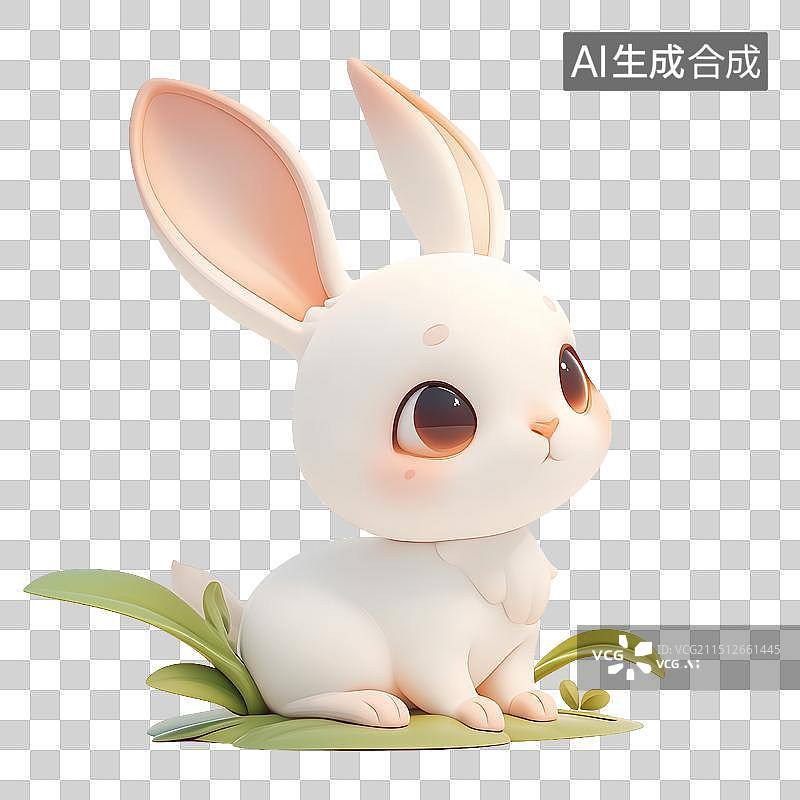 【AI数字艺术】3D小白兔图片素材