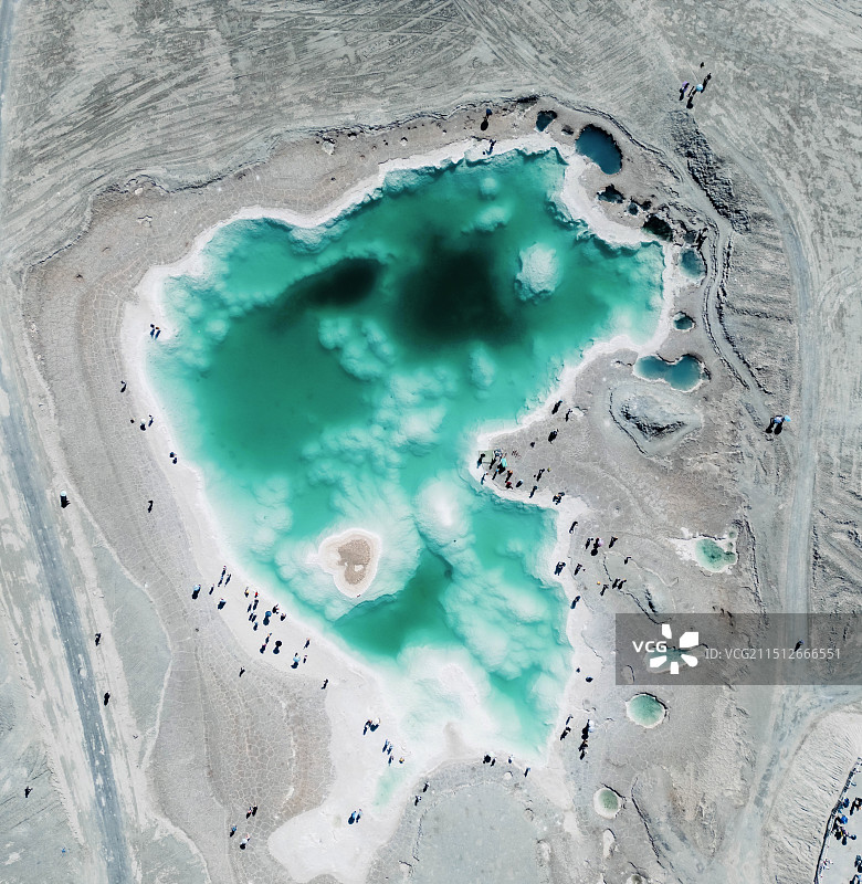 大柴旦翡翠湖图片素材