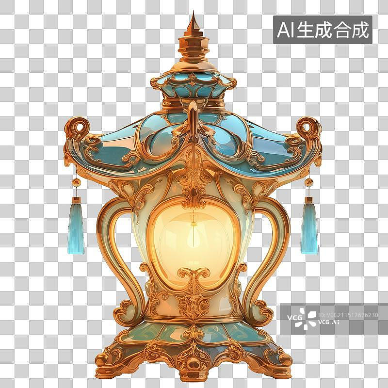 【AI数字艺术】精致华美的宫灯图片素材