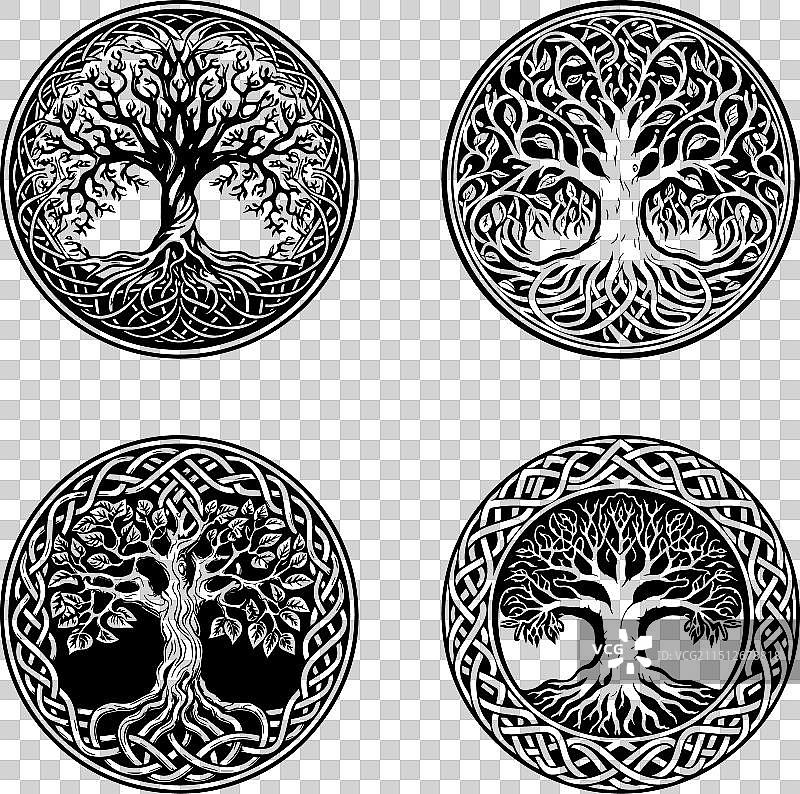 凯尔特生命之树装饰图案图片素材