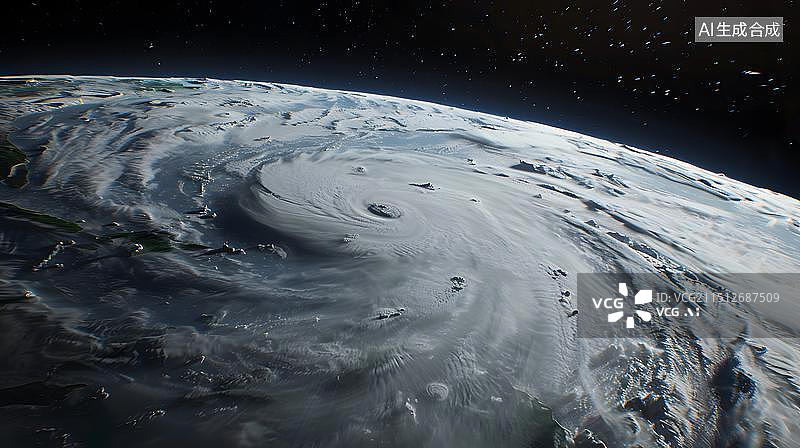 【AI数字艺术】台风风眼 极端台风天气暴风眼,气象学气候图片素材