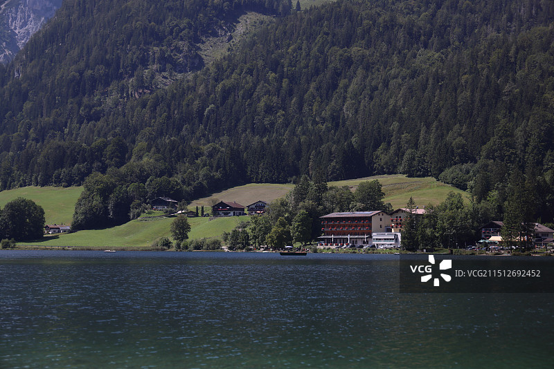 德国国王湖五彩斑斓湖水 Königssee图片素材