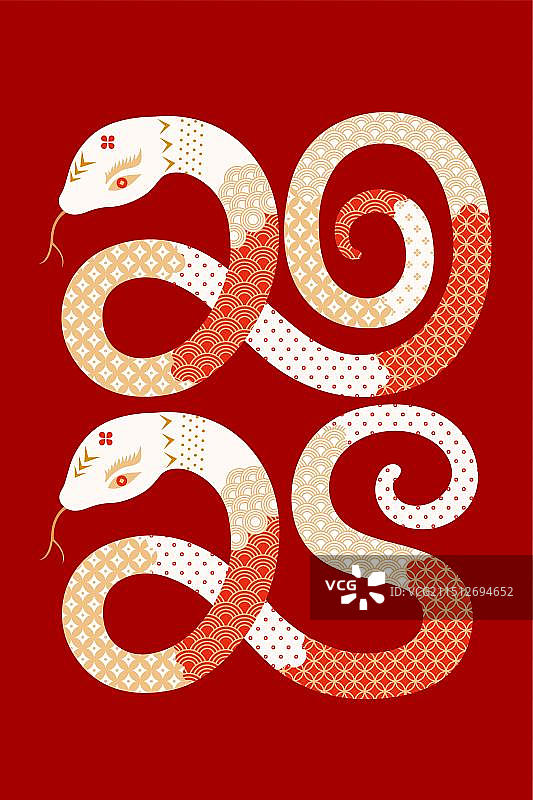 十二生肖纹样数字装饰蛇图片素材