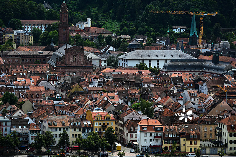 长焦压缩海德堡图片素材