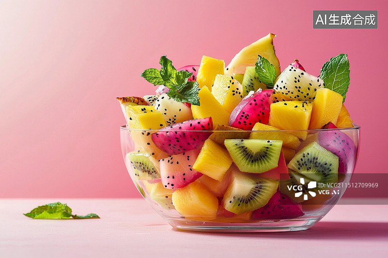 【AI数字艺术】蔬菜水果沙拉图片素材