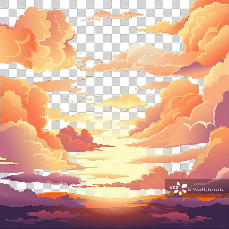 傍晚天空云彩日落背景图片素材