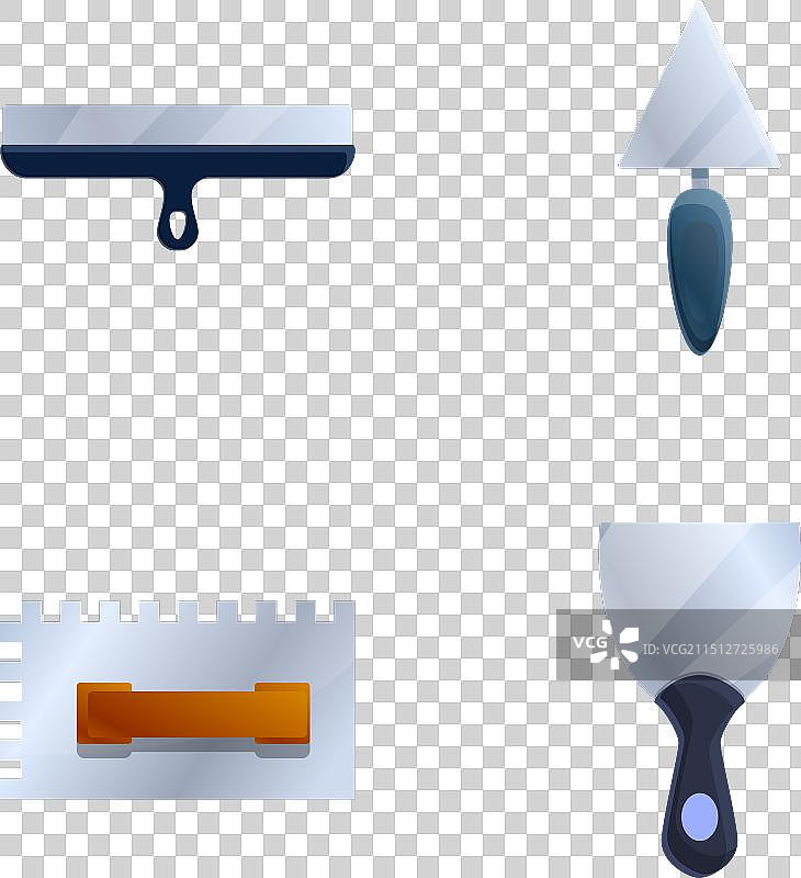 泥刀图标卡通金属套装图片素材