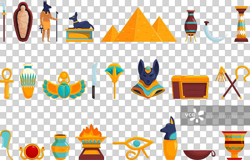 阿努比斯图标卡通古代神图片素材