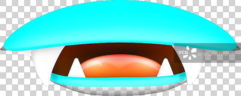 卡通张开带獠牙的嘴巴图片素材