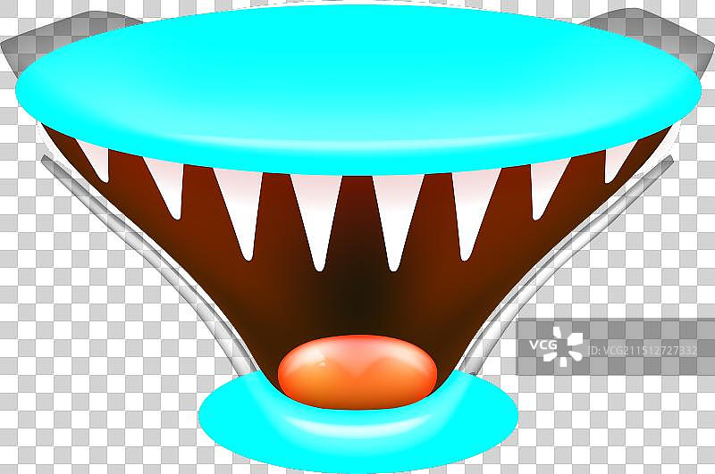 卡通张开带獠牙的嘴巴图片素材