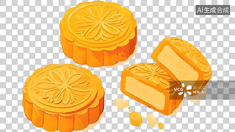 【AI数字艺术】月饼插画素材图片素材