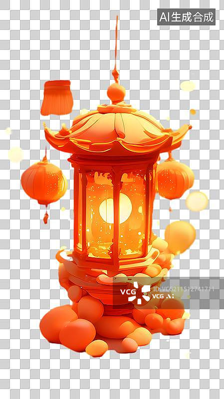 【AI数字艺术】新年中秋灯笼图片素材