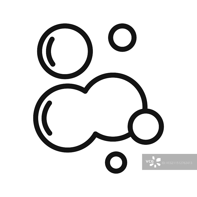 黑白气泡和泡沫图标图片素材