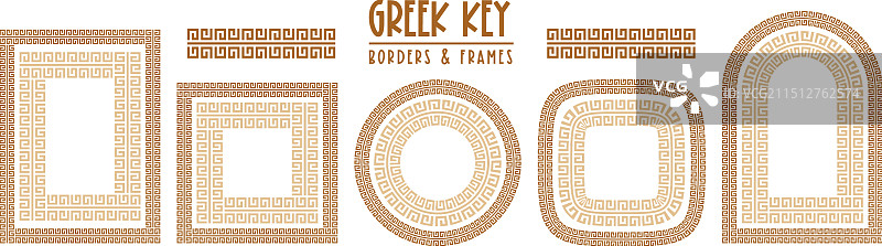 希腊回纹无缝边框合集图片素材