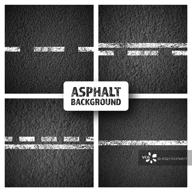 带有白色裂纹车道标记的沥青路图片素材